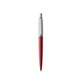 Parker Jotter długopis Kensington Red, czerwony, końcówka medium, niebieski tusz, opakowanie prezentowe