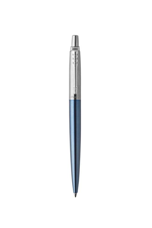 Parker Jotter długopis Waterloo Blue, niebieski, końcówka medium, niebieski tusz, opakowanie prezentowe