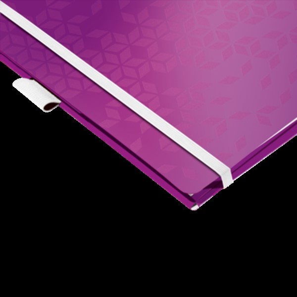 Kołonotatnik z 3 zakładkami  Be mobile  Leitz WOW A4, w kratkę, fioletowy