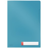 Folder A4 z kieszonką na etykietę Leitz Cosy, niebieska 3 szt./opak.