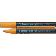 Marker kredowy SCHNEIDER Maxx 265 Deco, okrągły, 2-3 mm, pomarańczowy