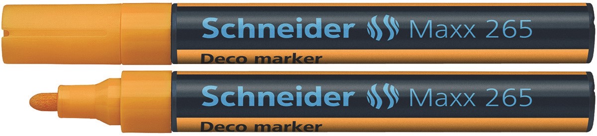 Marker kredowy SCHNEIDER Maxx 265 Deco, okrągły, 2-3 mm, pomarańczowy