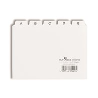 Przekładki A6 25 szt. 5/5 do kartoteki z wydrukowanymi indeksami 25mm biały