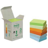 Bloczki ekologiczne POST-IT® (653-1GB), 38x51mm, 6x100 kart., mix kolorów