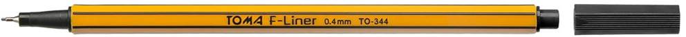 Cienkopisy F-Liner 0,4mm, pomarańczowa obudowa.  czarny
