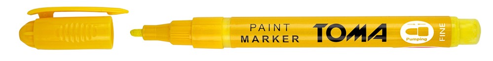 Marker olejowy,cienka fibrowa końcówka 1,5mm, 17 kolorów  żółty neon