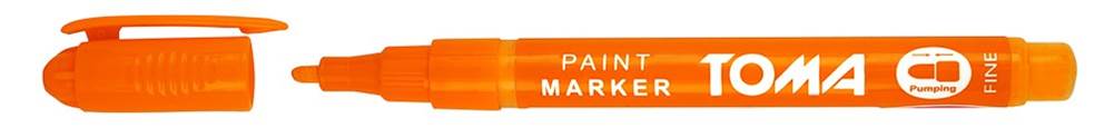 Marker olejowy,cienka fibrowa końcówka 1,5mm, 17 kolorów  pomarańczowy