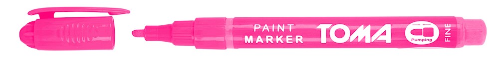 Marker olejowy,cienka fibrowa końcówka 1,5mm, 17 kolorów  różowy