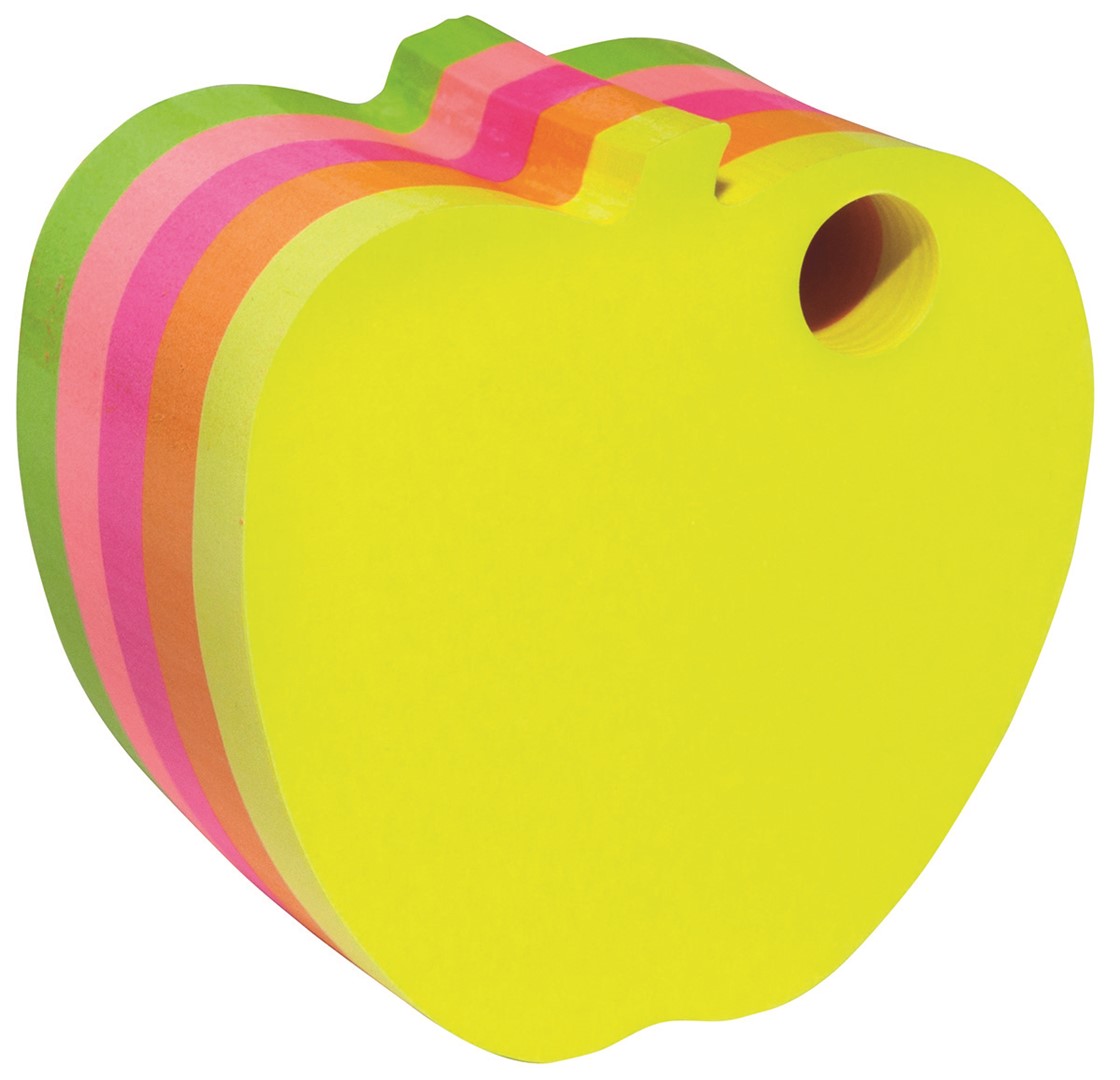Bloczek samoprzylepny DONAU jabłko, kostka, 1x400 kart., neonowe