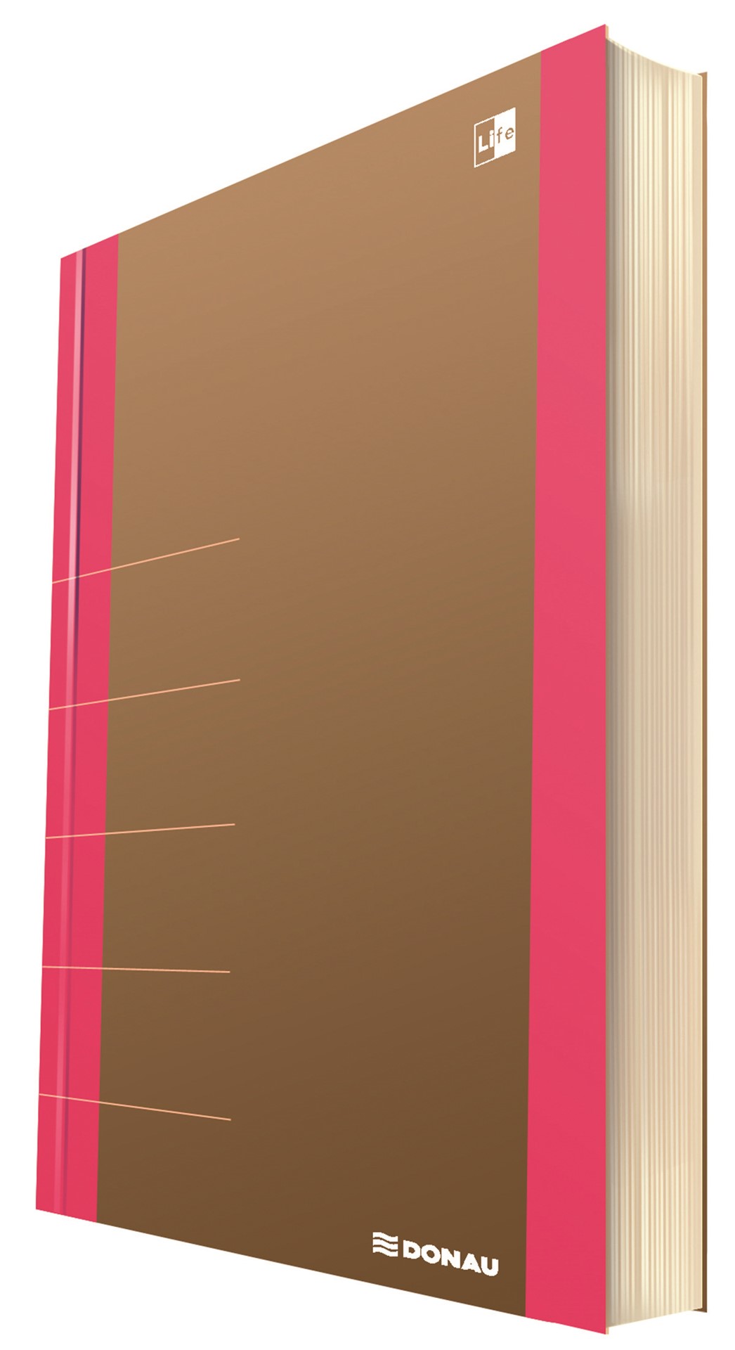 Notatnik DONAU Life, organizer, 165x230mm, 80 kart., różowy