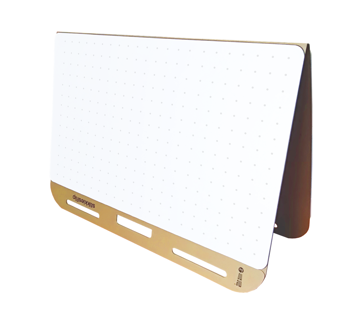 Blok samoprzylepny do flipchartów MemoBe STIKKIESFLIP, biały w kropki, teczka kartonowa z uchwytem, 50 kart. 70x42 cm