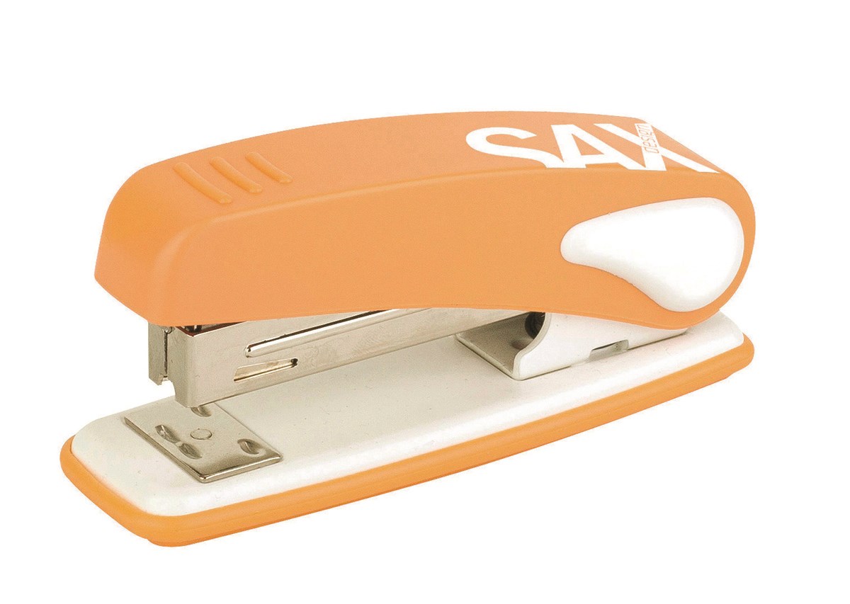 Zszywacz SAX239 Design, zszywa do 25 kartek, display, pomarańczowy