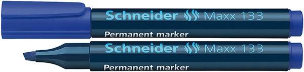 Marker permanentny SCHNEIDER Maxx 133, ścięty, 1-4 mm, niebieski