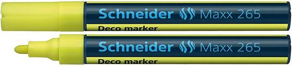 Marker kredowy SCHNEIDER Maxx 265 Deco, okrągły, 2-3 mm, żółty